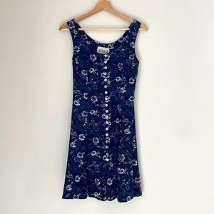 Vintage floral Hawaiian print dress